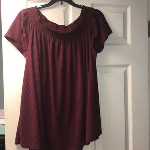 COPY - Striped plus size blouse